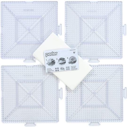Perler® Large Interlocking Pegboard Set, 4ct.